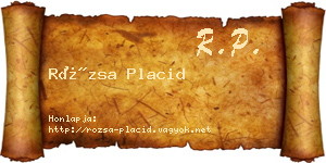 Rózsa Placid névjegykártya